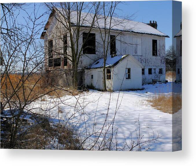 Barn Canvas Print featuring the photograph White Barn by Scott Kingery