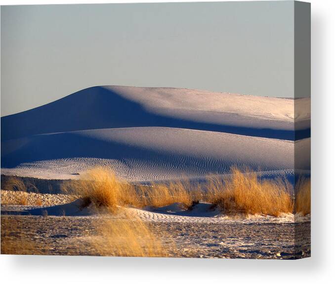 White Sands Canvas Print featuring the photograph White Sands Evening #11 by Cindy McIntyre