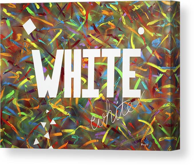 Abstract Art Canvas Print featuring the painting White by Thomas Blood