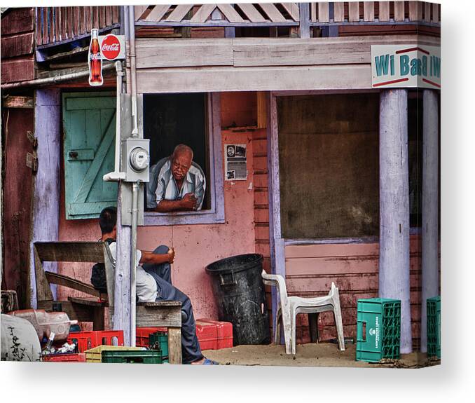 Rural Bar Canvas Print featuring the photograph Wi Bar by Jessica Levant