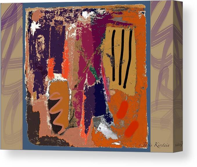 Abstract Canvas Print featuring the mixed media Wild and Wicked 1 by Janis Kirstein