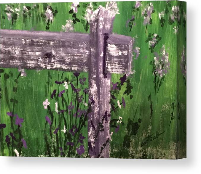 Violets Canvas Print featuring the painting Wild Violets by David Bartsch