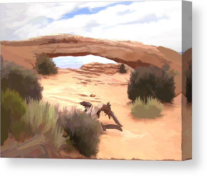 Window Canvas Print featuring the digital art Window On The Valley by Gary Baird