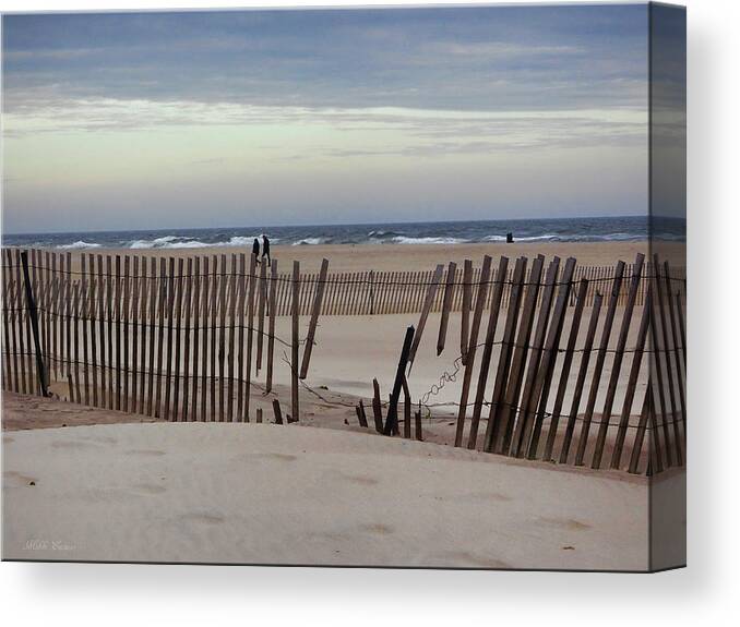 Winter Canvas Print featuring the photograph Winter at the beach by Mikki Cucuzzo