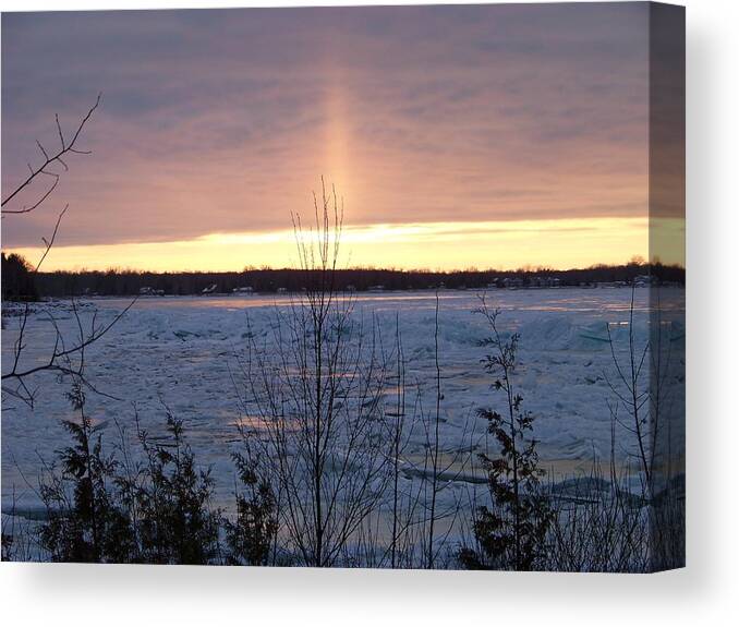 Sunsets Canvas Print featuring the photograph Winter Hope by Deb Stroh-Larson