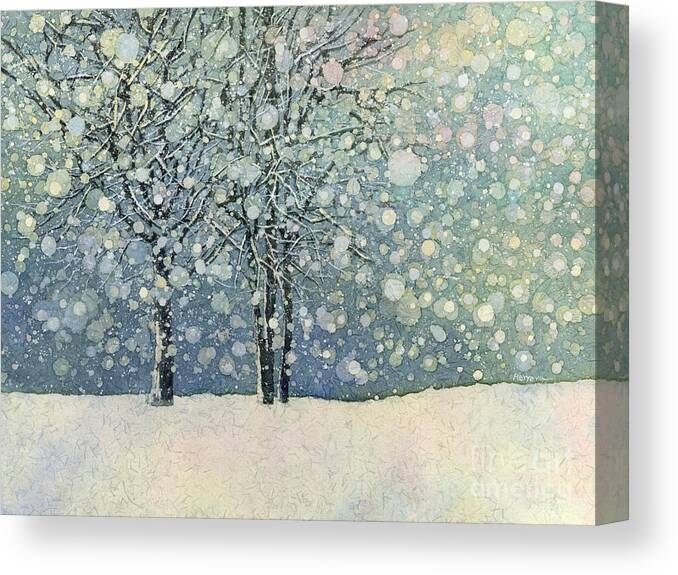 Snow Canvas Print featuring the painting Winter Sonnet by Hailey E Herrera