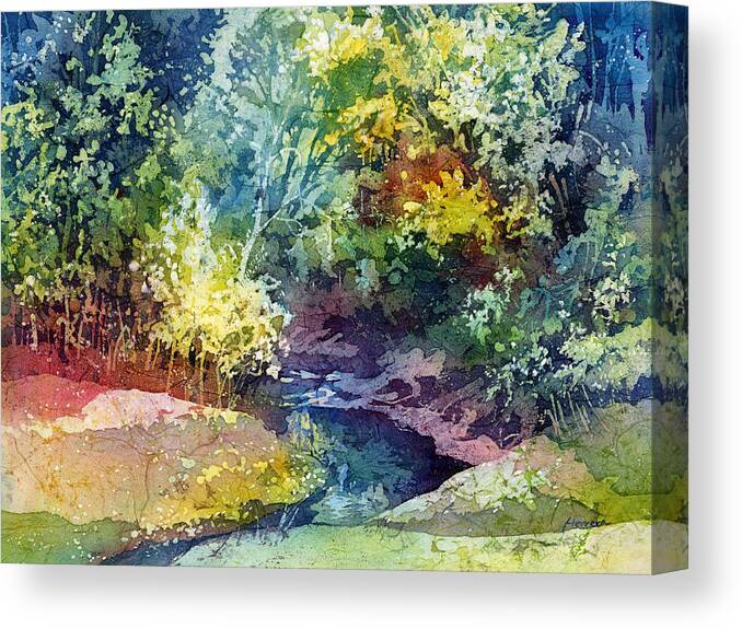 Autumn Canvas Print featuring the painting Wolf Pen Creek by Hailey E Herrera