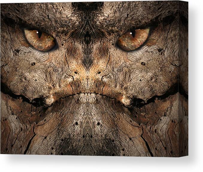 Wood Canvas Print featuring the digital art Woody 86 by Rick Mosher