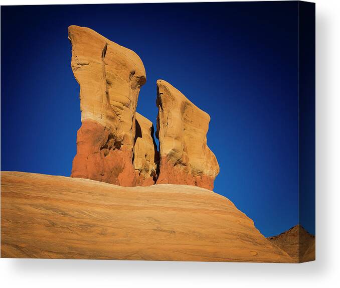 Arches Canvas Print featuring the photograph Yellow Pillars by Edgars Erglis