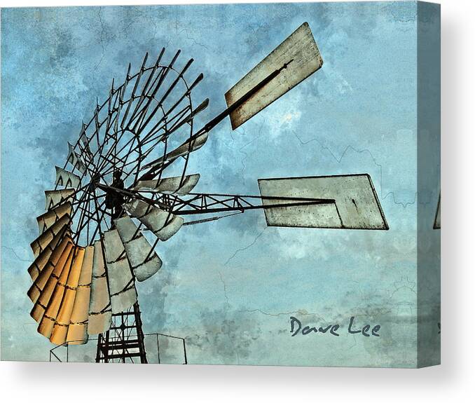 Windmill Canvas Print featuring the mixed media You're So Vane by Dave Lee