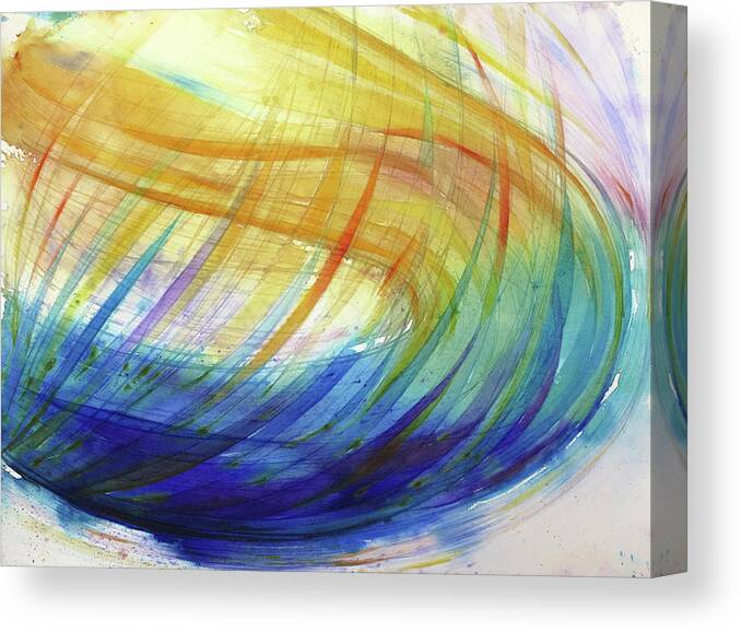 Painting Canvas Print featuring the painting Zephyr by Petra Rau