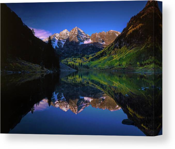 Autumn At Maroon Bells Canvas Print featuring the photograph Autumn At Maroon Bells #1 by Bill Sherrell