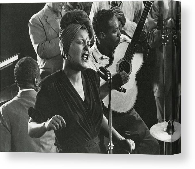 Billie Holiday Canvas Print featuring the photograph Billie Holiday #1 by Gjon Mili