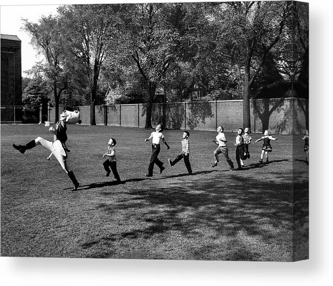 Usa Canvas Print featuring the photograph Drum Major Practice #1 by Alfred Eisenstaedt