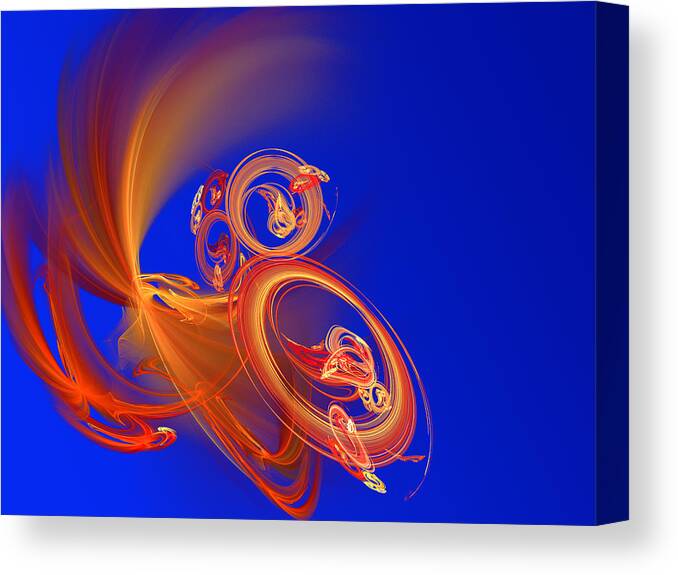 Motion Canvas Print featuring the digital art Frantic #1 by Werner Hilpert