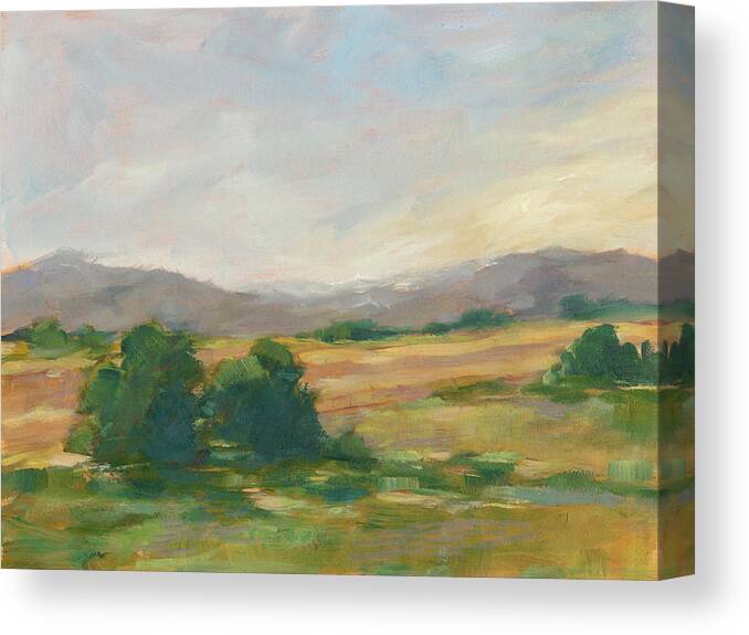 Landscapes Canvas Print featuring the painting Green Valley II #1 by Ethan Harper