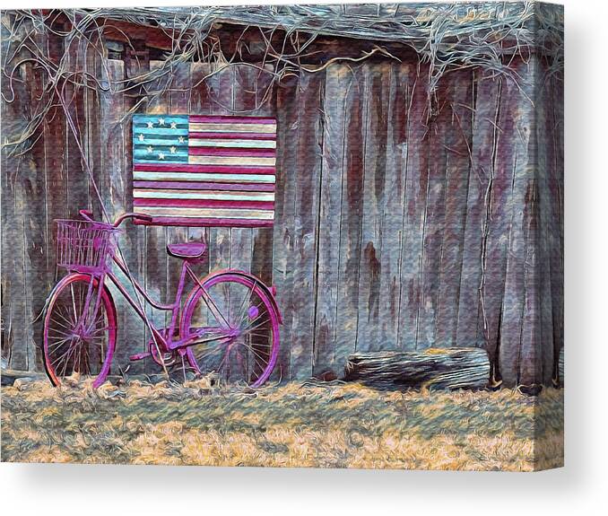 Waiting For Spring Close Up Canvas Print featuring the mixed media Waiting For Spring Close Up #1 by Leslie Montgomery