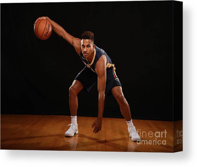 Nba Pro Basketball Canvas Print featuring the photograph 2017 Nba Rookie Photo Shoot by Brian Babineau