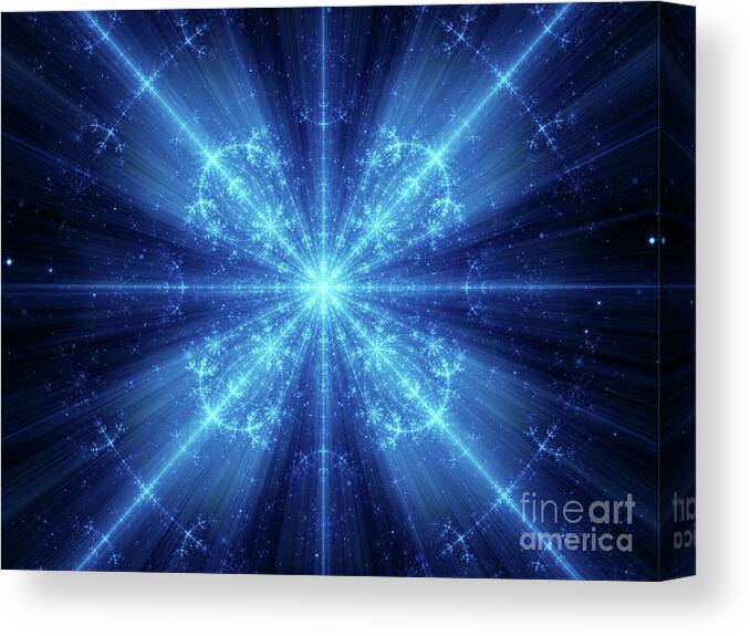 Winter Canvas Print featuring the photograph Abstract Fractal Illustration #157 by Sakkmesterke/science Photo Library