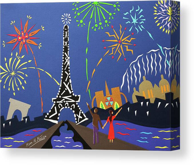 World Cultures Canvas Print featuring the mixed media 17cop by Pierre Henri Matisse