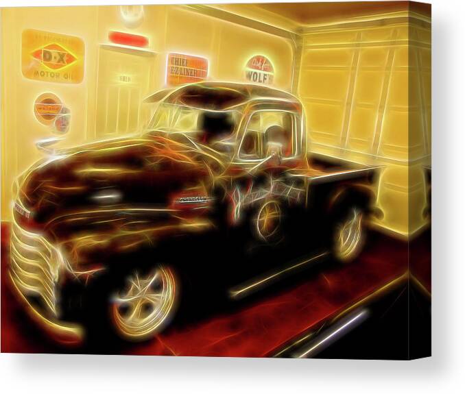 1955 Chevy Truck Canvas Print featuring the digital art 1955 Chevy truck by Rick Wicker