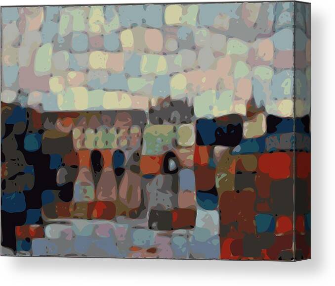 Keshava Shukla Canvas Print featuring the digital art Loose abstract landscape #2 by Keshava Shukla