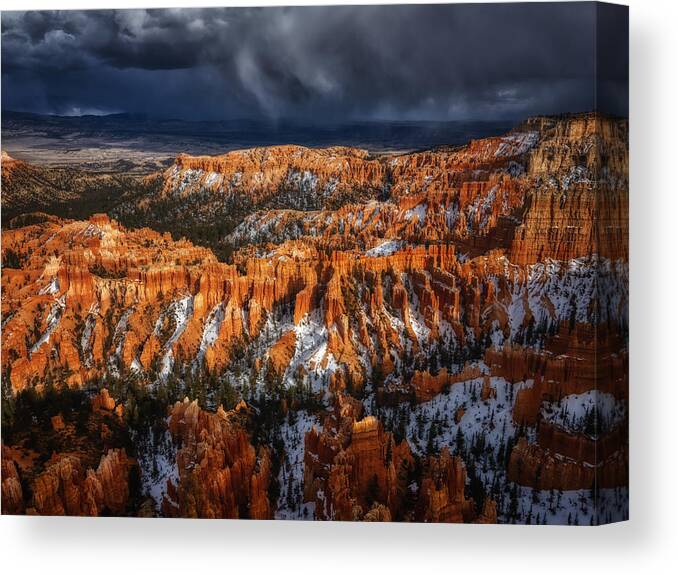 Mountains Canvas Print featuring the photograph Hoodoos Of Bryce Canyon National Park #3 by Anchor Lee