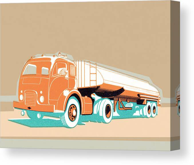 Automotive Canvas Print featuring the drawing Truck by CSA Images