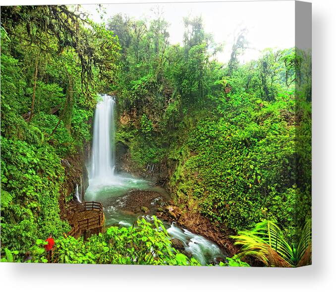 Estock Canvas Print featuring the digital art Waterfall #3 by Pietro Canali