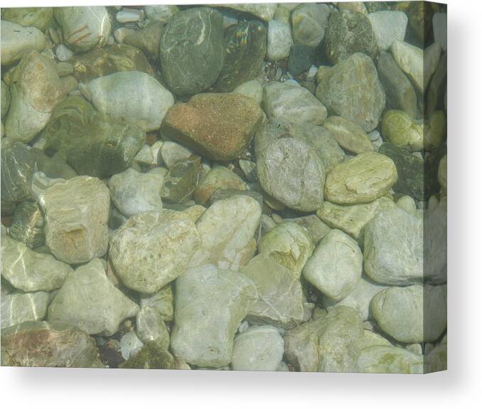 Sea Canvas Print featuring the photograph The texture of the Aegean Sea water #4 by Oleg Prokopenko