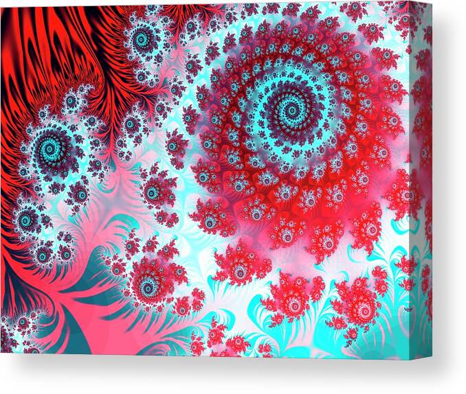 Natural Pattern Canvas Print featuring the digital art Julia Fractal #5 by Laguna Design