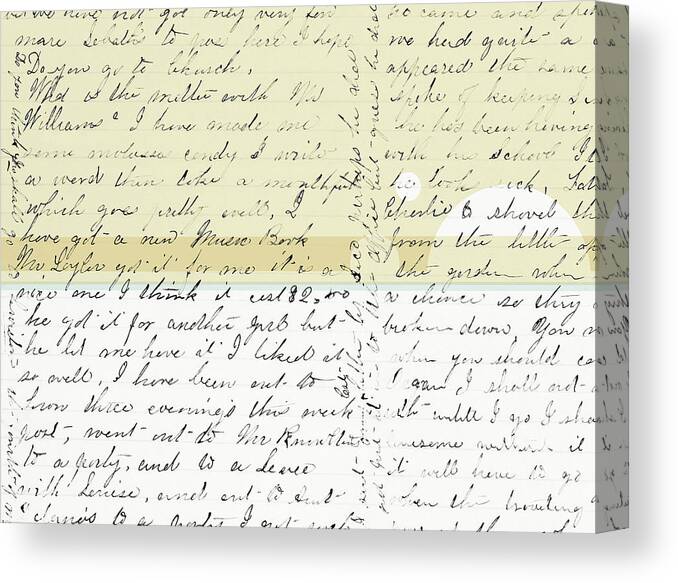 Author Canvas Print featuring the drawing Hand Written Letter by CSA Images