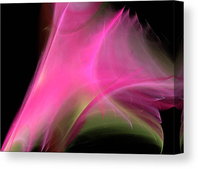 Abstract Canvas Print featuring the digital art A Bloom in Slow Motion by Ilia -