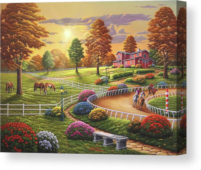 Afternoon Practice Canvas Print featuring the painting Afternoon Practice by Geno Peoples