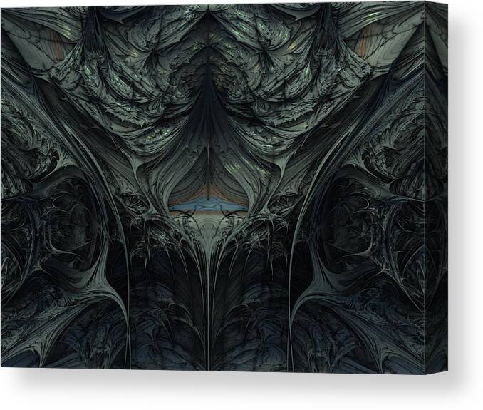 Metallic Canvas Print featuring the digital art Armor #2 by Bernie Sirelson