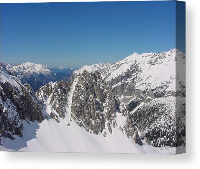 Scenics Canvas Print featuring the photograph Austria, 2000+ Altitude by Twilight Tea Landscape Photography