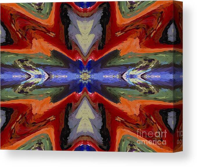 Colorful Canvas Print featuring the digital art Away We Fly by Bill King