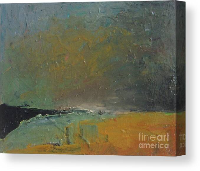 Storm Canvas Print featuring the painting Beach Storm by Vesna Antic