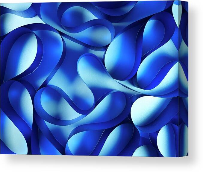 Curve Canvas Print featuring the photograph Blue Maze by Photo Ephemera