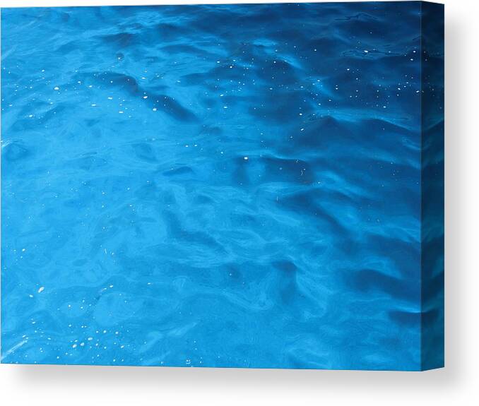 Blue Canvas Print featuring the photograph Blue Wave by Keiko Richter