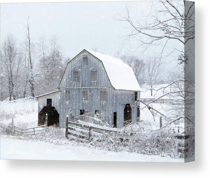 Barn Canvas Print featuring the photograph Blues Country by Lori Deiter