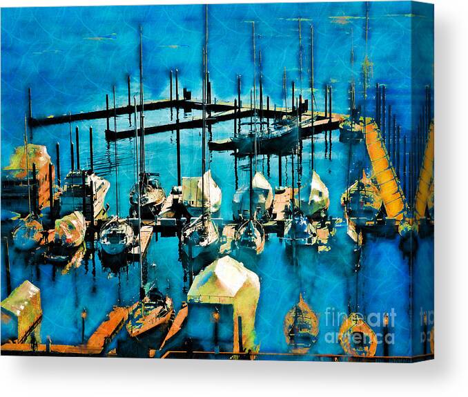 Boats Canvas Print featuring the photograph Boats In The Harbor by Jeff Breiman