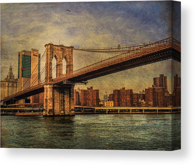 Bridge Canvas Print featuring the photograph Brooklyn Bridge by Eduardo Llerandi