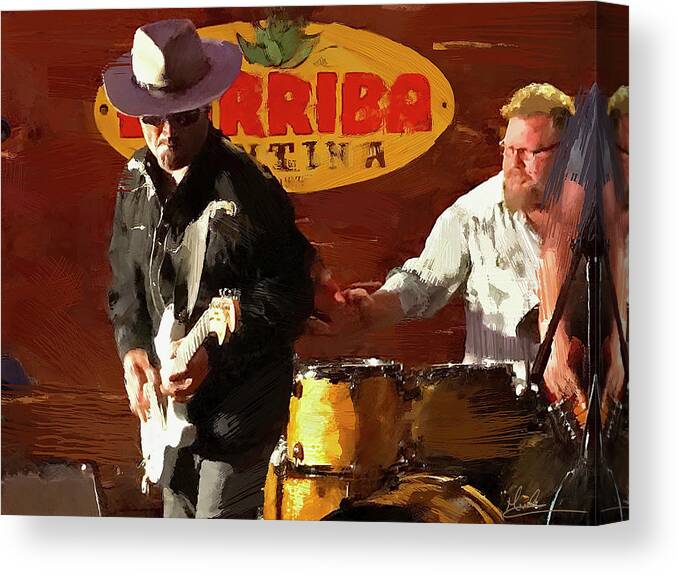 Musicians Canvas Print featuring the photograph Cantina Jammin' by GW Mireles