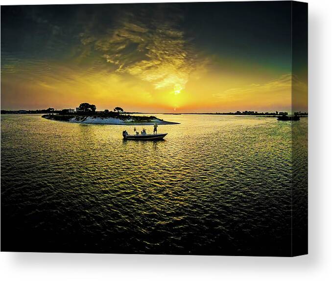 Alabama Canvas Print featuring the digital art Catching Bait for the Day by Michael Thomas