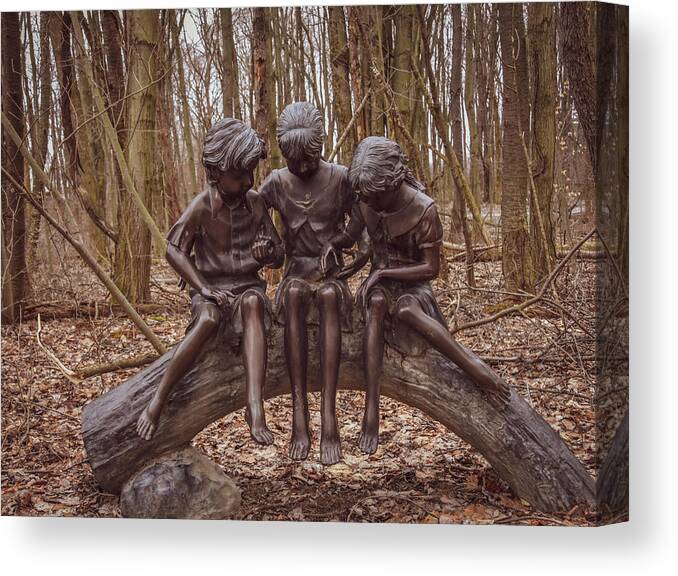 Statue Canvas Print featuring the photograph Childrens Statue by Michelle Wittensoldner