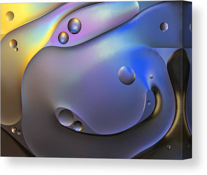Droplets Canvas Print featuring the photograph Colourful Abstract. by Corine Ross