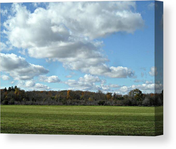 Country Autumn Curves Canvas Print featuring the photograph Country Autumn Curves 6 by Cyryn Fyrcyd