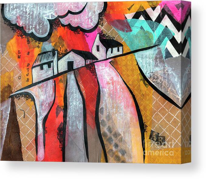  Painting Canvas Print featuring the mixed media Country Life by Ariadna De Raadt
