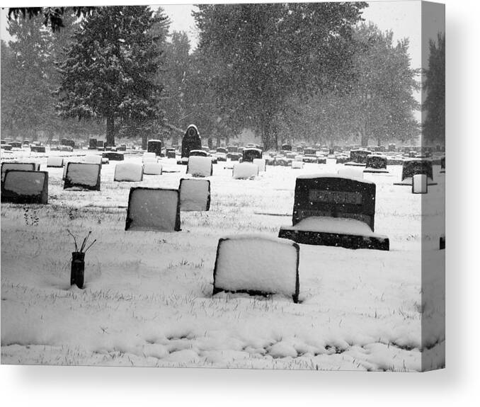 Snow Canvas Print featuring the photograph Crown Hill by Nicole Belvill